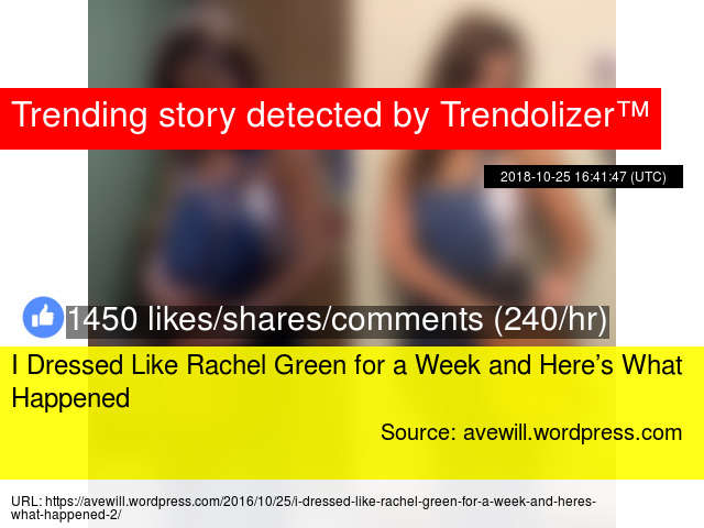 i dressed like rachel green for a week